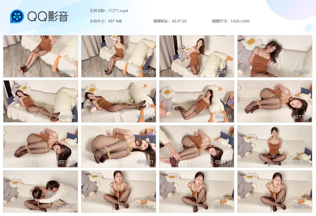 xiao素素 佳佳美女沙发跪缚团缚绳艺技巧_HD绳艺资源