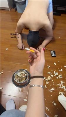 【HB00后情侣】白袜脚踩虐/狗盆脚踩喂食 JS241112-15_HD绳艺资源