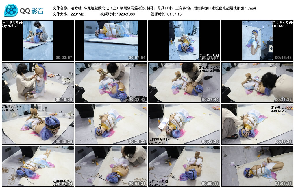 咕咕精 冬儿地狱败北记（上）极限驷马篇-抬头驷马、马具艺术装置、三向鼻钩，眼泪鼻涕..._HD绳艺资源